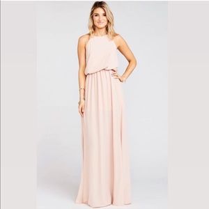 Show me your mumu heather halter maxi dress